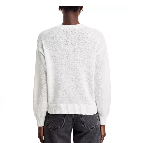 Aqua Love Graphic Crewneck Sweater Small White/Pink NWT - Picture 3 of 6